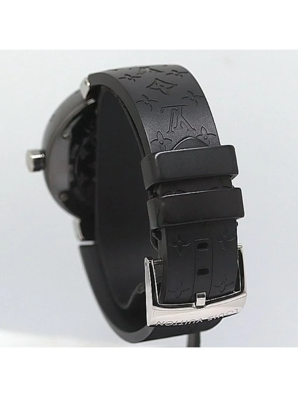 Louis Vuitton Tambour in Black Automatic Dial Dual Time Watch